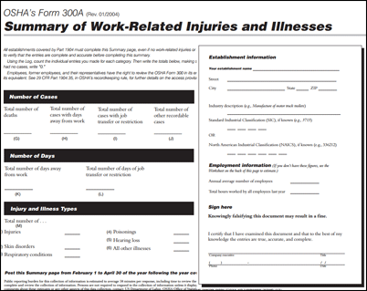 Reminder: Employers Must Post 2017 Injury and Illness Summary by ...